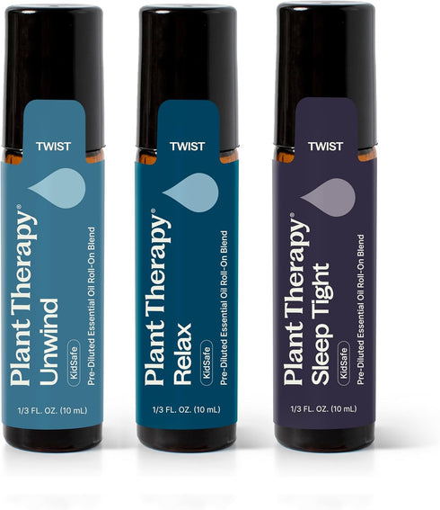 Plant Therapy Sleep Easy Essential Oil Roll On Blend Set 10 mL