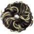 Lelinta Hair Bun Extensions - Wavy Curly Messy Donut Chignons Hair Piece - Black Brown Mix Bleach