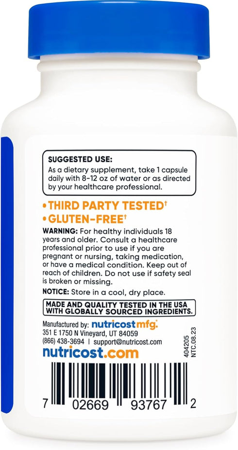 Nutricost Rhodiola Rosea 500mg, 60 Vegetarian Capsules, Gluten Free Non-GMO Supplement