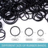 HOYOLS 600pcs Black Hair Rubber Bands, 3/4” Mini Elastics for Baby Toddler Girls, No Damage Hair Ties
