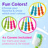 Kids Toothbrush 4 Pack, Soft Contoured Bristles, Child Sized Brush Heads with Suction Cup for Easy Storage