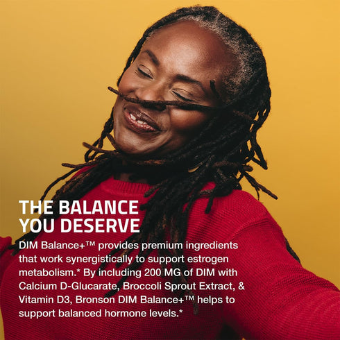 Bronson DIM Balance+ with Calcium D-Glucarate, Broccoli Sprouts and Vitamin D3, 60 Vegetarian Capsules