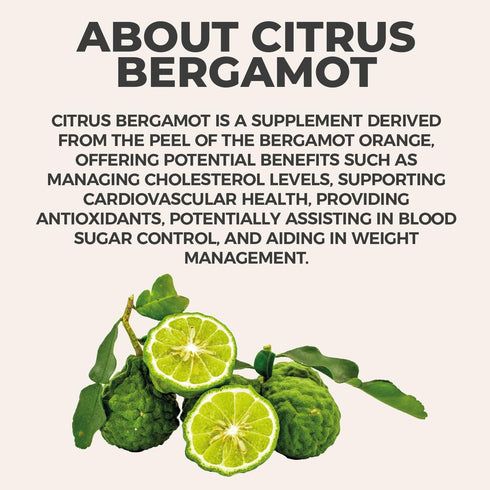 NewLife Naturals Citrus Bergamot Supplements 500 MG for Cholesterol Support - 120 Veggie Capsules