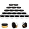 ZEJIA 10 Gram Sample Containers, 20 Count Cosmetic Jars with Lids, Refillable Small Plastic Containers (Black)