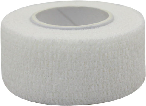 Vet Wrap Medical Tape, 1 inch x 12 Pack, White Self-Adhering Bandage Fabric, Waterproof Wrap