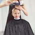 Professional Hair Cutting Cape with Neck Duster Brush, Large Size Salon Cape for Men, Women, Kids (Black Stripes)