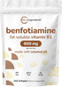 Micro Ingredients Vitamin B1 Benfotiamine 600mg, 240 Coconut Oil Softgels, Non-GMO, Soy Free Supplement