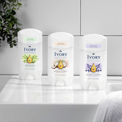 Ivory Gentle Aluminum Free Deodorant with Hint Of Aloe, 2.4 oz, 1.8 Lb (Packaging may vary)