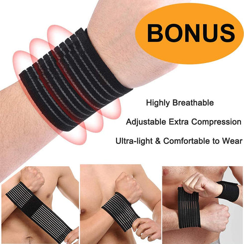 2PCS Adjustable Compression Ankle Brace for Men & Women, Breathable Support for Protection