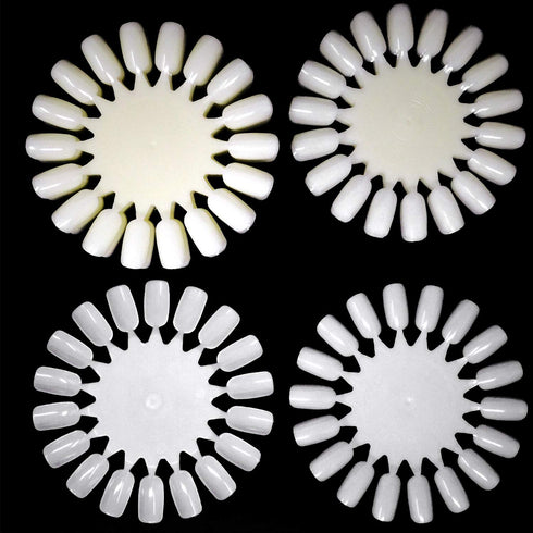 Honbay 20PCS Plastic 18 Tips False Nail Swatches Wheels for Nail Art Color Polish Display