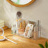 SUNFICON Makeup Tray Holder Organizer, Cosmetic Display Case for Vanity Countertop with 9 Dividers, Crystal Clear