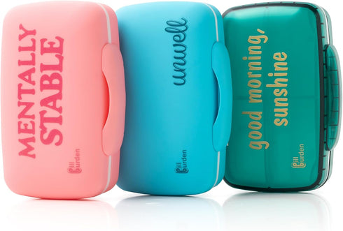 Stylish Pink Silicone Pill Organizer - Large Size for Vitamins & Supplements