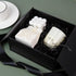 JOHOUSE Gift Box Black, 8x8x3.5 Inches with Lids, Magnetic Closure & Ribbon for Weddings, Birthday Presents