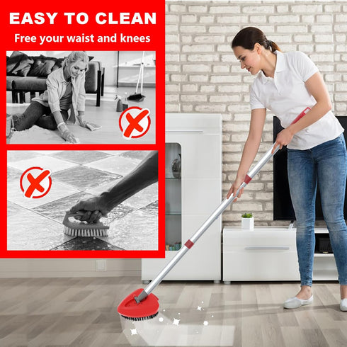 OKcedier 2 Pack 1 Upgrade Scrub Brush Replace Heads Compatible with O Cedar EasyWring Tank Spin Mop,Mop Replacement