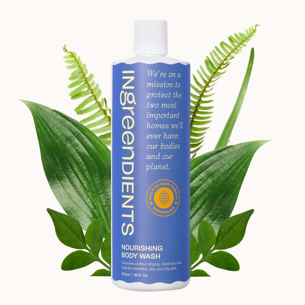 Non Toxic Vegan Body Wash with Organic Ingredients - Moisturizing for Dry Skin, Paraben Free, 16 FL. OZ
