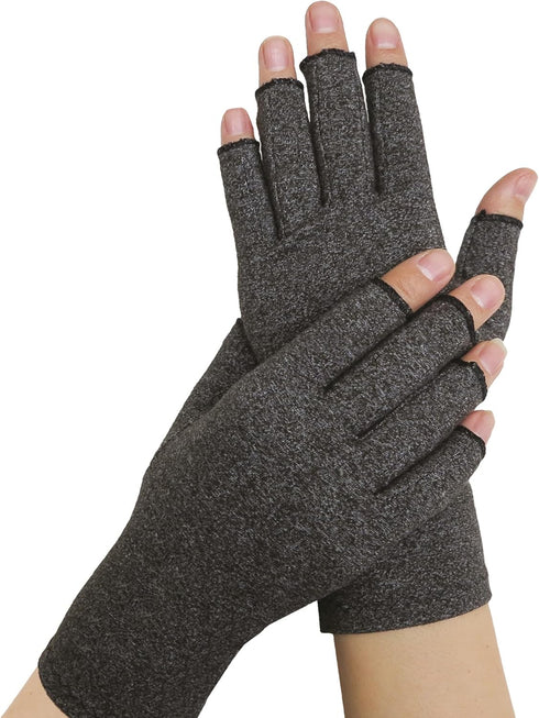 Doctor Developed Open-Finger Compression Gloves for Men and Women, Arthritis & Carpal Tunnel Typing Gloves