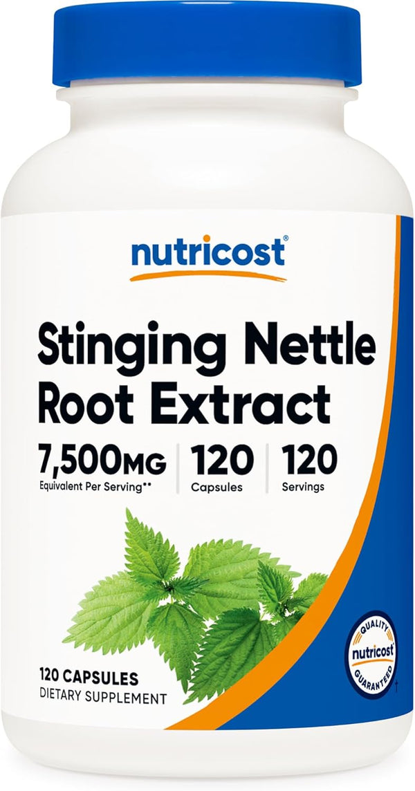 Nutricost Stinging Nettle Root Extract 7500mg, 120 Capsules - Non-GMO, Gluten Free, Vegetarian Friendly (750mg of 10:1