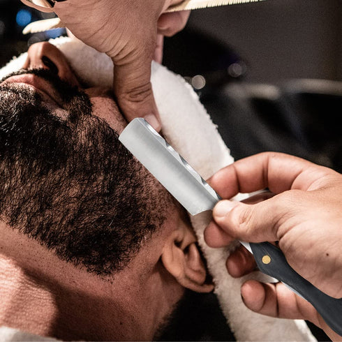 Straight Razor with Strope, Professional Stainless Steel Shaver Razor with Shaving Strop for Grooming