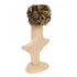 SWACC Short Messy Curly Dish Hair Bun Extension with Easy Stretch Combs Clip in Ponytail Hairpieces (Dark Blond Brown