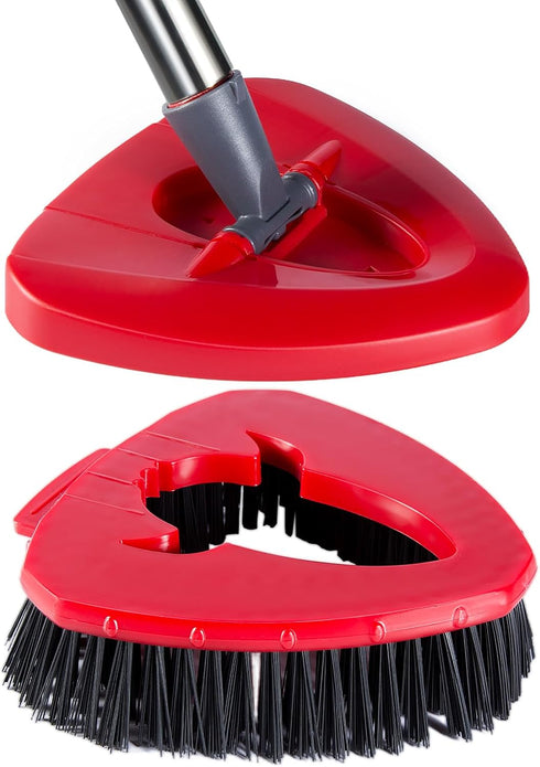 Spin Mop Scrub Brush Head Replacement - Compatible with O Cedar EasyWring System, Hard Bristles