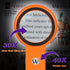 30X 40X Magnifying Glass with Light and Stand, Foldable Handheld Illuminated Magnifier for Reading and Close Work