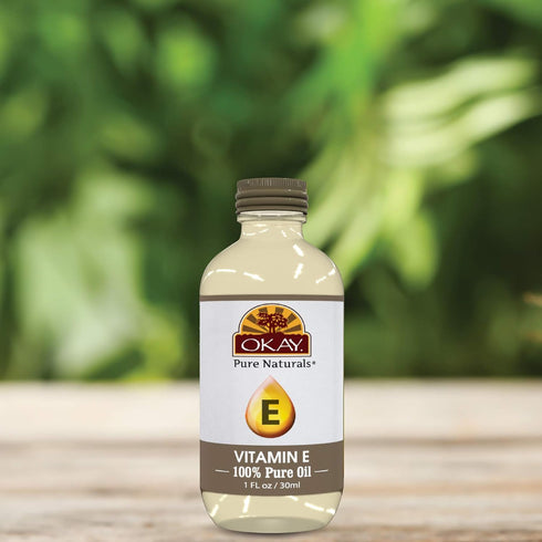Okay Vitamin E Oil, All Natural, 1 Fl Oz, For All Hair Textures & Skin Types