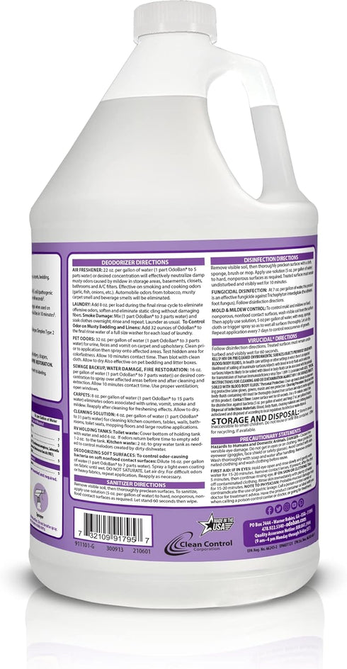 OdoBan Ready-to-Use Disinfectant Set of 2, 14.6 Ounce 360-Degree Continuous Spray Fabric/Air Freshener & 1 Gallon