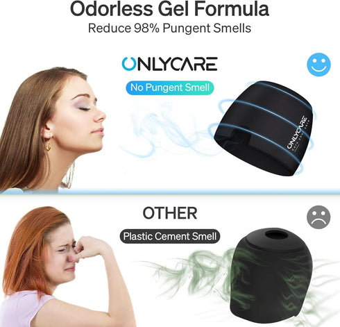 ONLYCARE Migraine Relief Cap - Soothing Headache Hat with Odorless Gel Ice Head Wrap, Hot and Cold Therapy