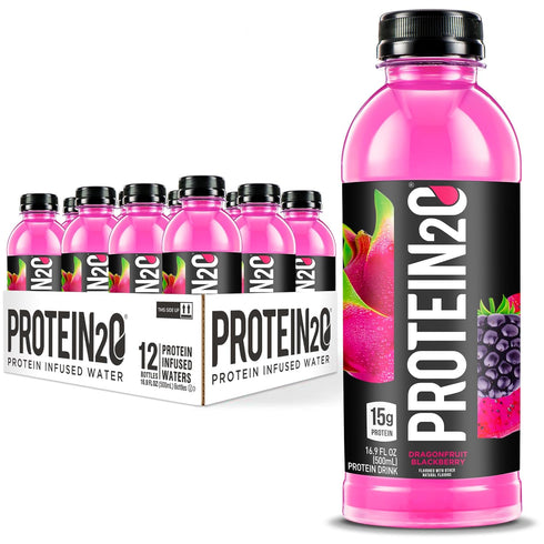 Protein2o Whey Protein Isolate Infused Water - 15g, Sugar Free, Gluten Free, 16.9 oz Bottle (Pack of 12)