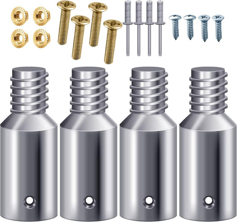 4 Pcs Threaded Tip Replacement Ultra Threaded Tip Repair Kit for Mop Handle Pole Extension