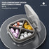 Portable Travel Pill Organizer, Daily Pill Case with 4 Compartments, Mini Container for Purse Pocket, Black