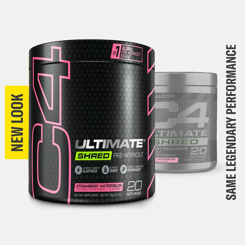 Cellucor C4 Ultimate Shred Pre Workout Powder, Weight Loss Supplement with Ginger Root Extract, Strawberry Watermelon