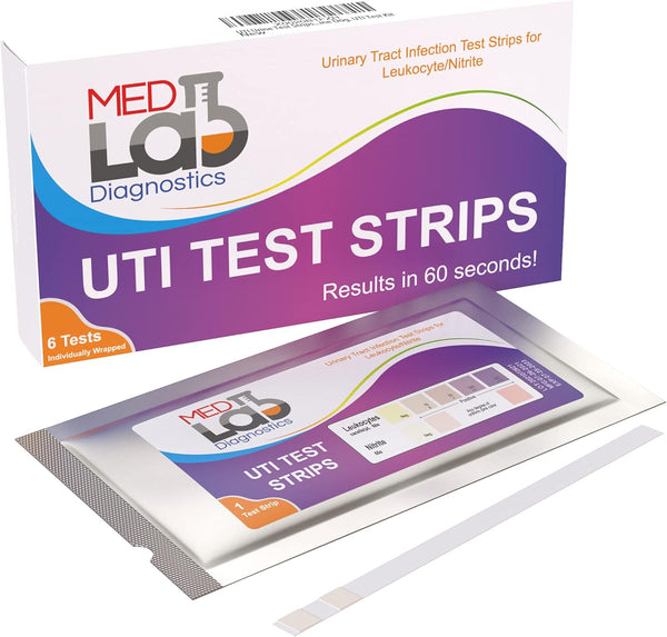 UTI Test Strips(Pack of 6) Individually Wrapped Urinary Tract Infection Urine UTI