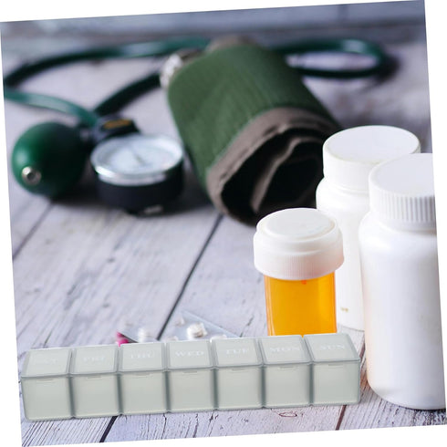 Portable Weekly Pill Organizer for Travel Medicine Kit