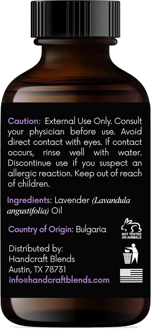 Handcraft Blends Lavender Essential Oil - 100% Pure and Natural - Premium Grade Essential Oil for Diffuser and Aromatherapy - 1 Fl Oz