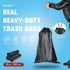 Ultra Strong 15 Gallon Drawstring Trash Bags (102 Count) Large Heavy Duty Thicken Plastic Tall Kitchen Garbage Bags Black for Kitchen Office Lawn Yard by glasho