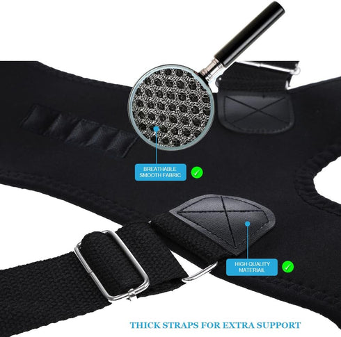 MOHUACHI Thoracic Back Brace Posture Corrector, Magnetic Lumbar Support Belt for Back Pain Relief, XX-Large, Black