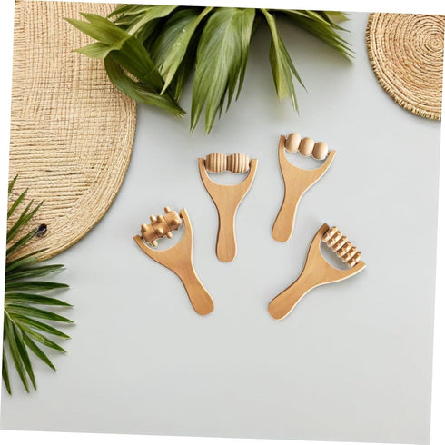 Set 8 of Wooden Massage Tools for Comprehensive Body Relief