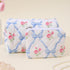 LYDZTION 2Pcs Cute Makeup Bag, Quilted Bow Makeup Bag for Women, Coquette Cotton Storage Bag for Lipstick Brushes
