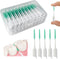Green Soft Silicone Interdental Brush, Disposable Braces Brush, 160pcs Corrective Cleaning Tools for Teeth Health