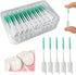 Green Soft Silicone Interdental Brush, Disposable Braces Brush, 160pcs Corrective Cleaning Tools for Teeth Health