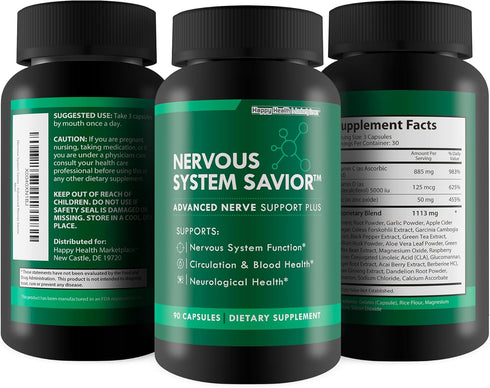 Nervous System Savior - Advanced Nerve Support - Our Best Nerve Support Supplement for Natural Nerve Health - Nerve