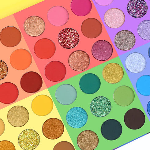 UCANBE 54 Colors Splashy Candies Eyeshadow Palette - Highly Pigmented Matte Shimmer Glitter Waterproof Long Lasting