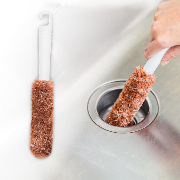 2 Pack Drain Cleaning Brush, Ergonomic Handle with Dual-Bristles for Kitchen, Sink, Shower, Bathtub Hair Clogs