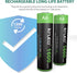 Solar Lights Batteries AA 1600mAh High Capacity 1.2V Ni-MH Rechargeable for Outdoor Solar Lights