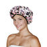 Reusable Nylon Shower Cap & Bath Cap - Oversized Waterproof Shower Caps for All Hair Lengths, Terry Lining