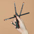 Jessup 3pcs Angled Eyeliner Brush Set, Pro Precision Fine Winged Ultra Thin Slanted Gel Liquid Makeup Brushes, Black