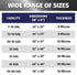 33 Gallon Trash Bags | 30 Micron Heavy Duty Pure LDPE | 100 Count | 33" x 39" Large | Black