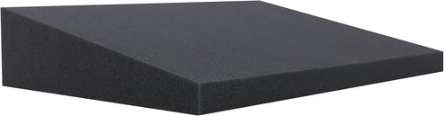DeluxeComfort Foam Stress Relief Wedge - 15" x 10" x 1"-3" Rise - Therapeutic Back Pain Relief, Grey