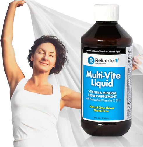 Multi-Vite Liquid Multivitamin for Adults, Antioxidant Supplement for Immunity, Metabolism, and Energy Support, 8 FL.OZ.